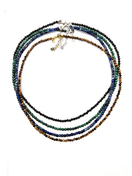 Collana Domar Collana pietre naturali in Argento Occhio di tigre COAR-339-280 - COAR-339-280